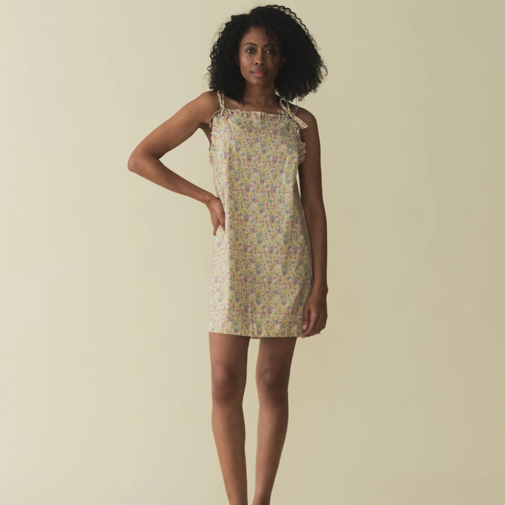 Doen Cream Spaghetti Strap Sundress Mini